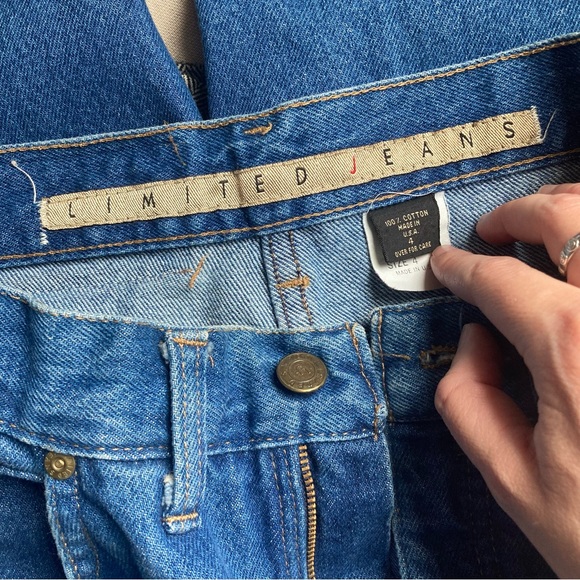 Vintage Limited Jeans High Rise Wide Leg Cropped Straight Denim Jeans size 4 - Picture 5 of 6